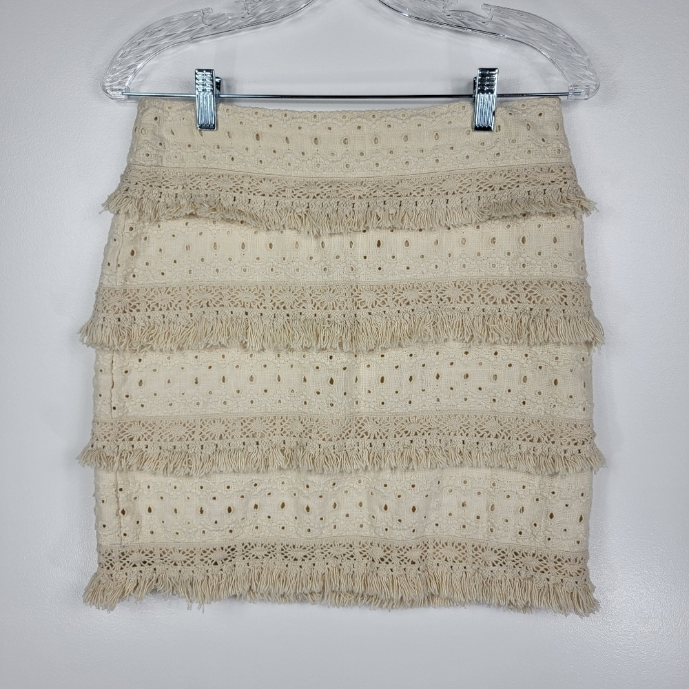 HD in Paris Fringe Cutout Skirt Sz 2‎